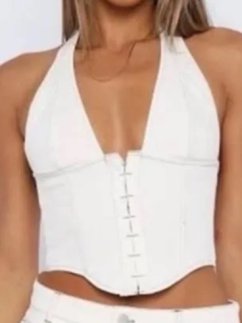 White Fox Boutique Corset Halter Top